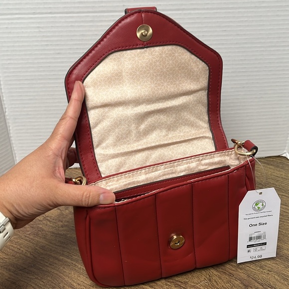 NWT Time and Tru Women's Camber Crossbody Handbag Red - Picture 9 of 15